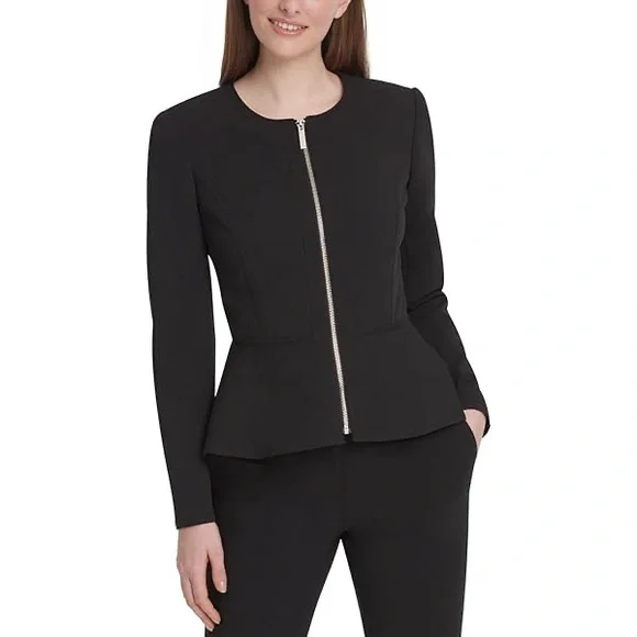 DKNY Women’s Formal Zip Front Jacket - Picture 1 of 5